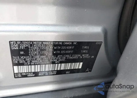 2023 Toyota Rav4 Le z USA, uszkodzony, nr VIN 2T3F1RFV4PC349085